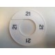 Maatring 9 cm wit/zw 21 